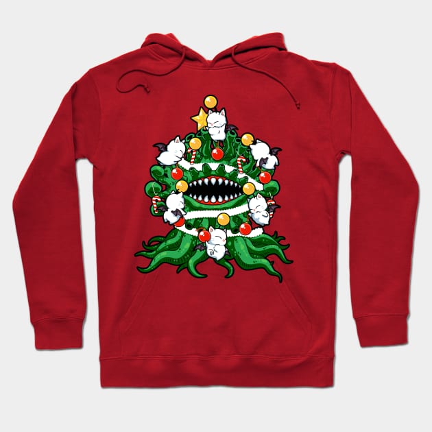 Bad Xmas tree Hoodie by Pixeleyebat